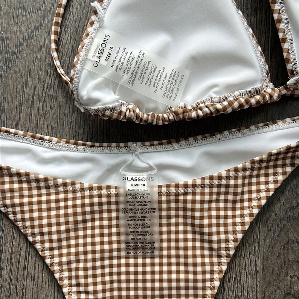 Gingham Checkered Bikini Set - Picture 2 of 2